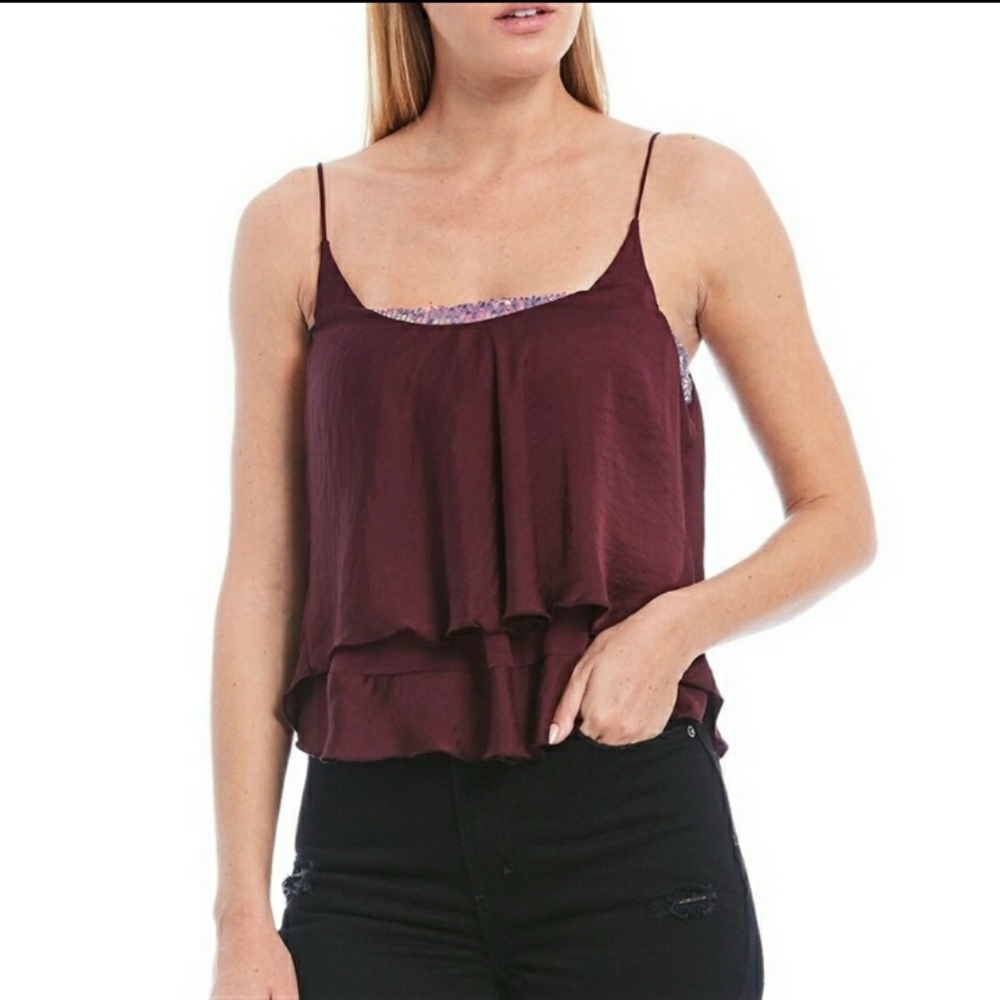Free People Turn it Up Cami Plum color S NWOT